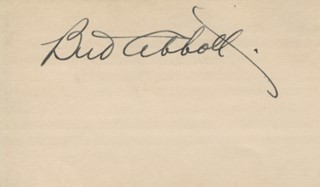 Bud Abbott autograph