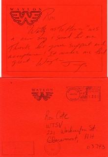 Waylon Jennings autograph