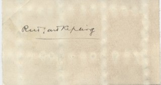 Rudyard Kipling autograph