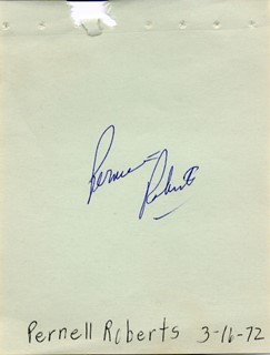Pernell Roberts autograph