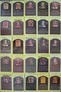Baseball Hall of Fame Plaques autograph