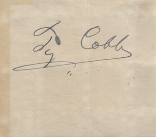 Ty Cobb autograph