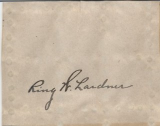 Ring Lardner autograph