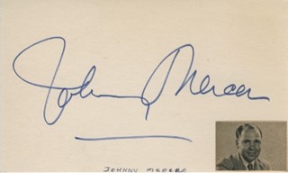 Johnny Mercer autograph