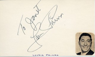 Louis Prima autograph