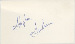 Stephen Sondheim autograph