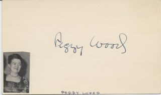 Peggy Wood autograph