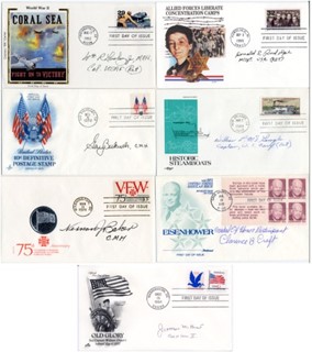 Medal Of Honor First Day Covers autograph
