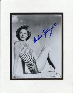 Barbara Stanwyck autograph