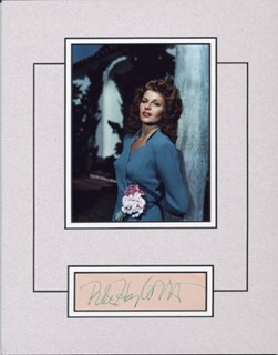 Rita Hayworth autograph