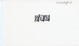 Al Hirschfeld autograph