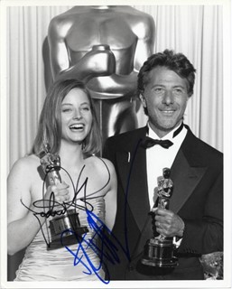 Jodie Foster and Dustin Hoffman autograph