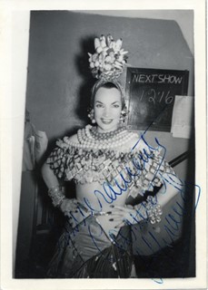 Carmen Miranda autograph