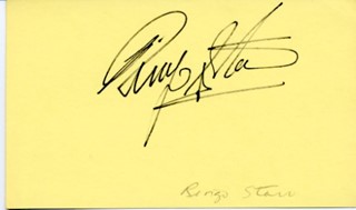 Ringo Starr autograph