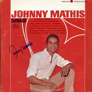 Johnny Mathis autograph