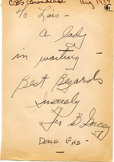 Leo B. Gorcey autograph