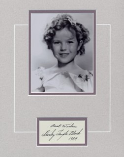 Shirley Temple Black autograph