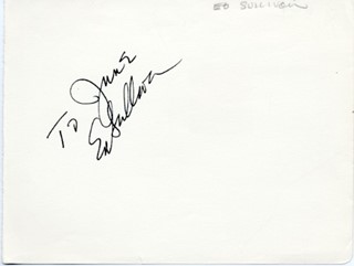Ed Sullivan autograph