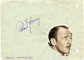 Roland Young autograph