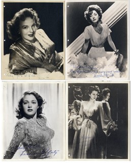 Vintage Actress Portrait Lot autograph