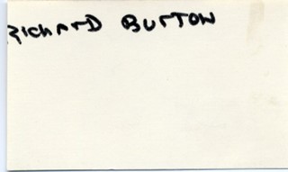 Richard Burton autograph