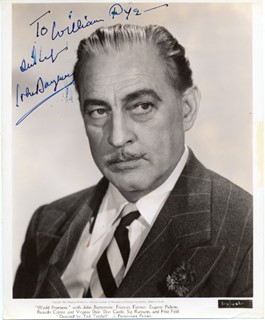 John Barrymore autograph