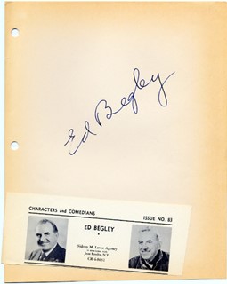 Ed Begley autograph