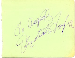 Elizabeth Taylor autograph