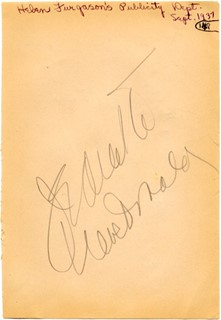 Jeannette MacDonald autograph