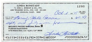 Linda Ronstadt autograph