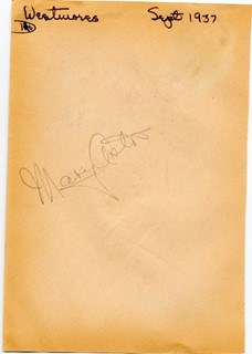 Mary Astor autograph