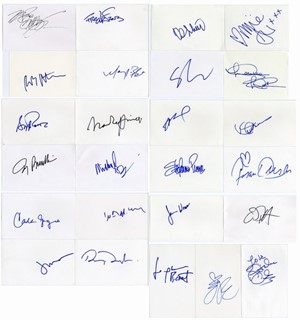 Oversized Signature Card Lot autograph