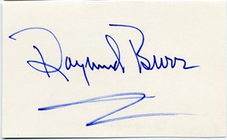 Raymond Burr autograph