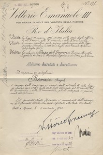 Benito Mussolini autograph