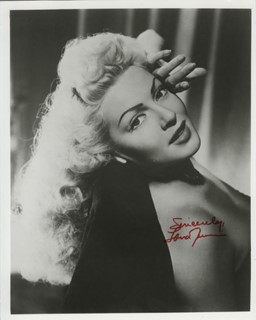 Lana Turner autograph