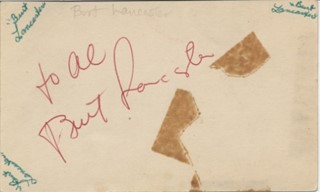 Burt Lancaster autograph