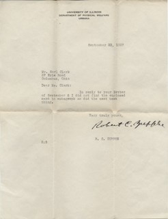 Robert Zuppke autograph