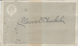 Clarence Chamberlin autograph