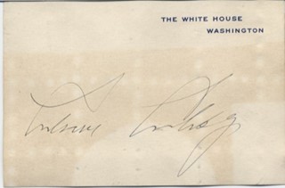 Calvin Coolidge autograph