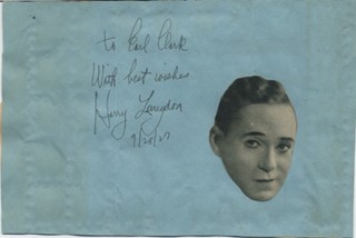 Harry Langdon autograph