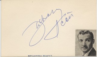 Zachary Scott autograph