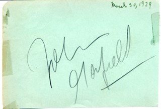 John Garfield autograph