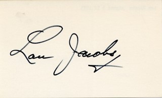 Lou Jacobs autograph