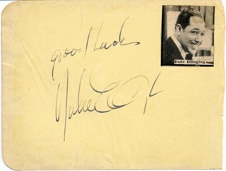 Duke Ellington autograph