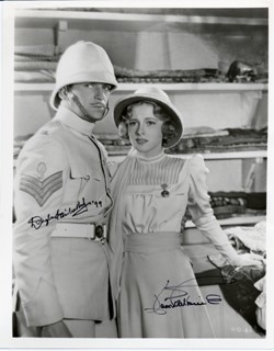 Joan Fontaine and Douglas Fairbanks, Jr. autograph