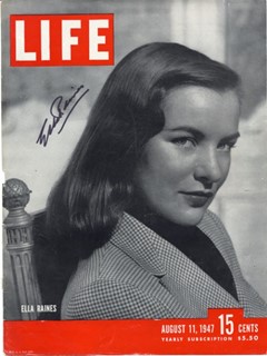 Ella Raines autograph