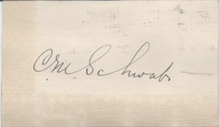 Charles Schwab autograph