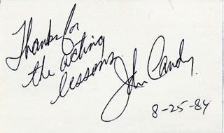 John Candy autograph