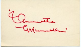 Vincente Minnelli autograph