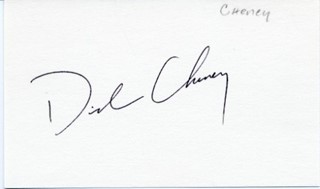 Dick Cheney autograph